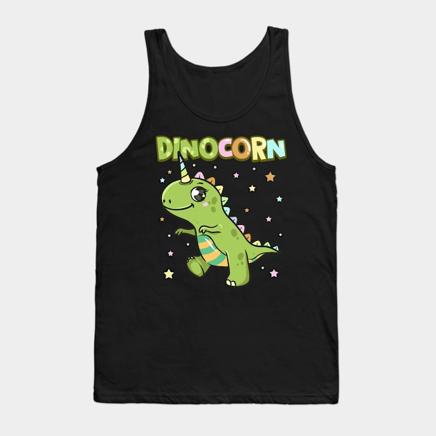 Cute Dinocorn Dinosaur & Unicorn Unisaur Tank Top by theperfectpresents